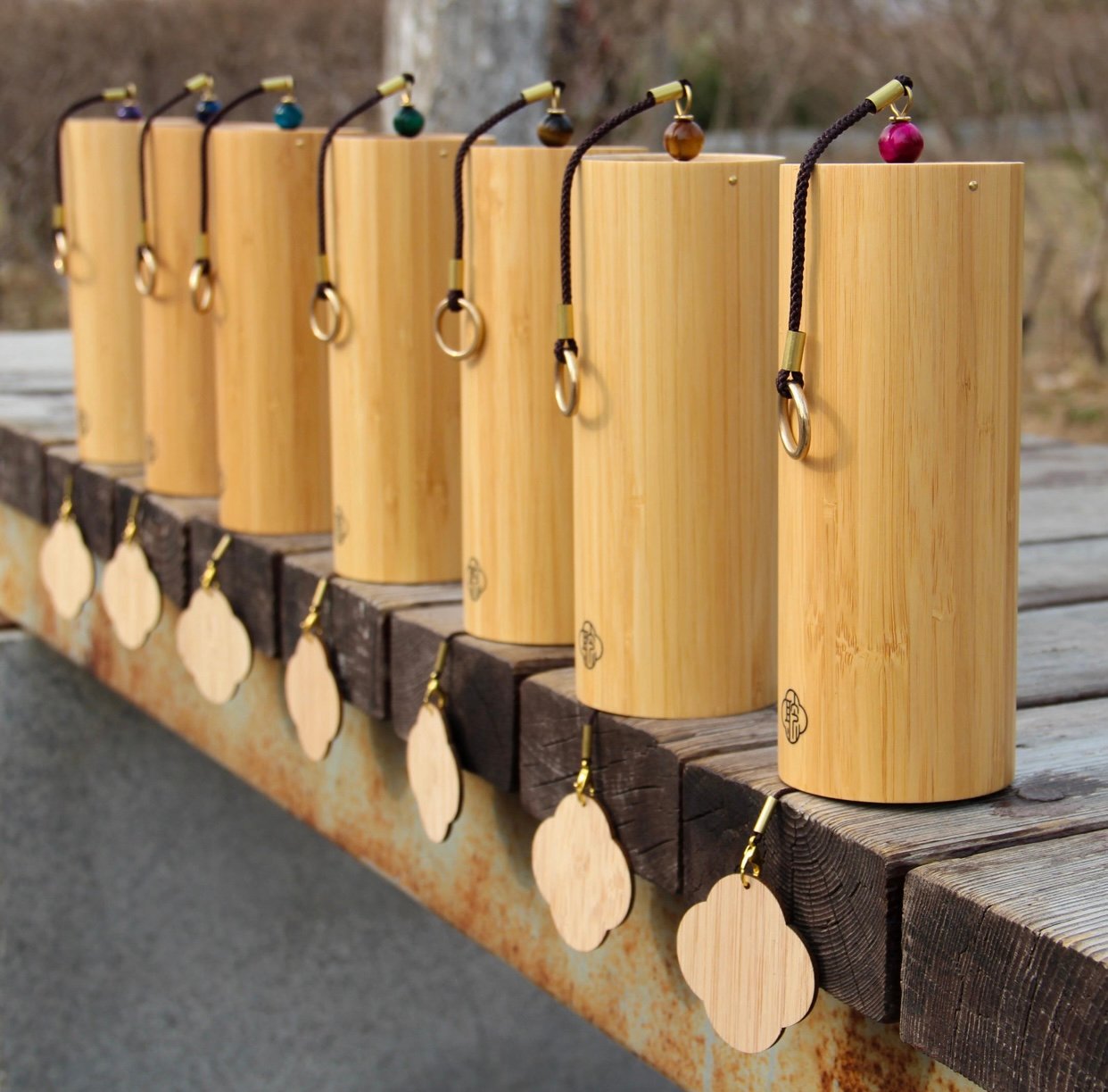 SEVEN ENERGY STONES BELLS SET