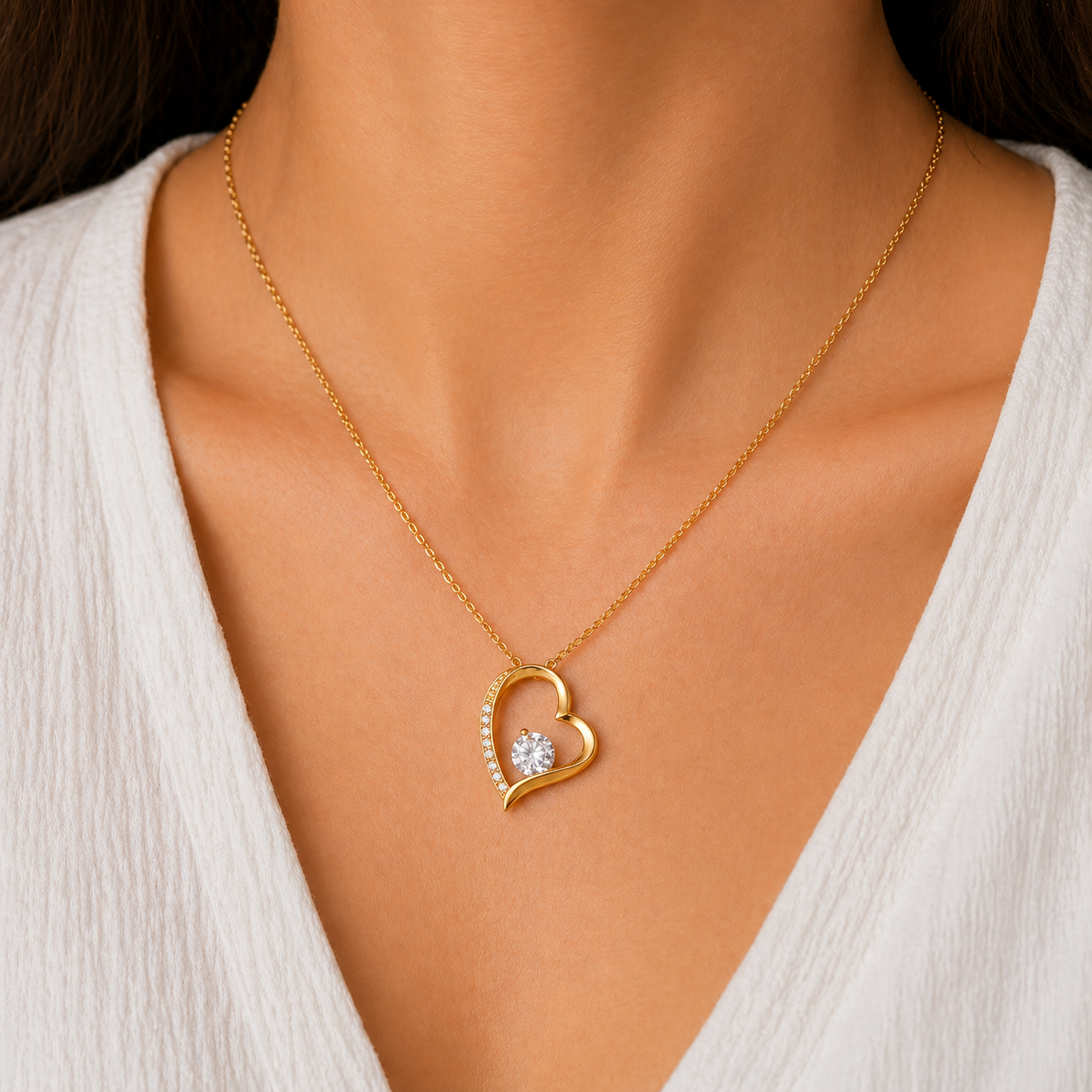 سنسال (أنت في قلبي) زركون ومطلي ذهب