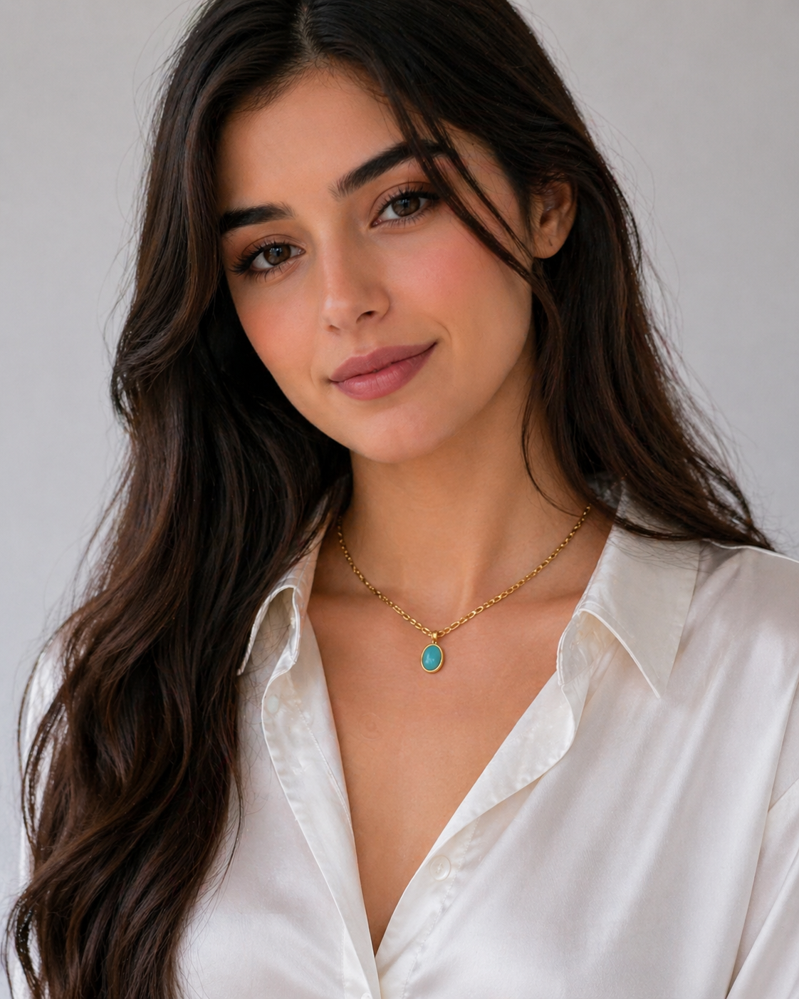 سنسال (أنا أتنفس) حجر الأمازرنيت الطبيعي مطلي بالذهب