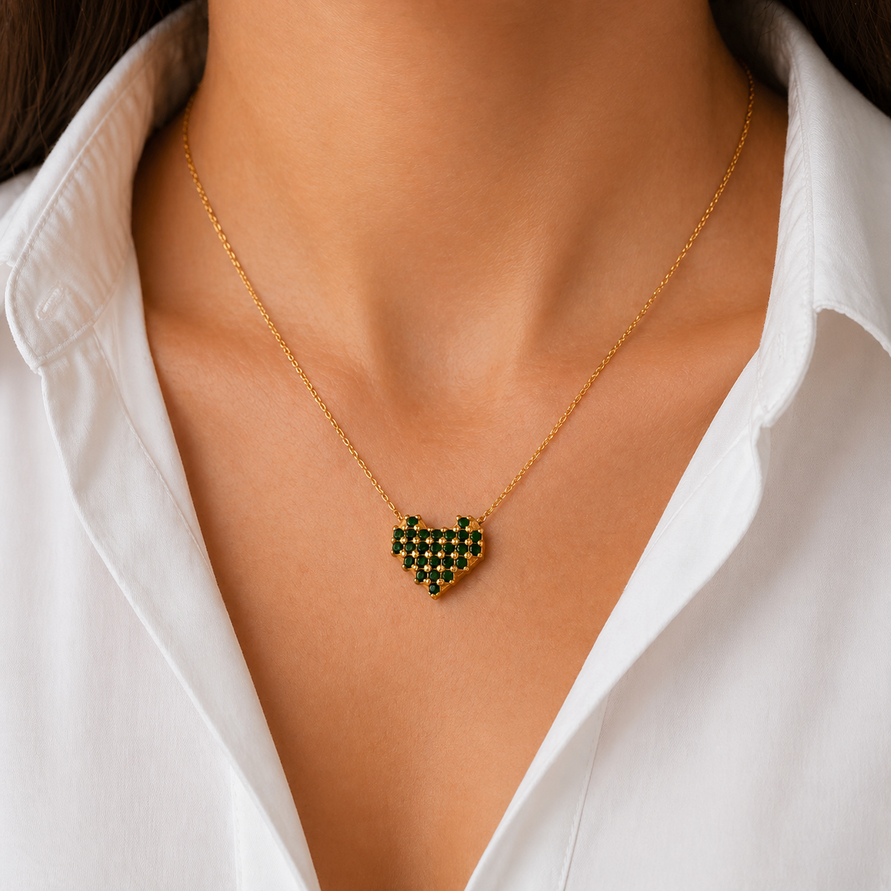 سنسال (أعجوبة) مطلي ذهب وزركون