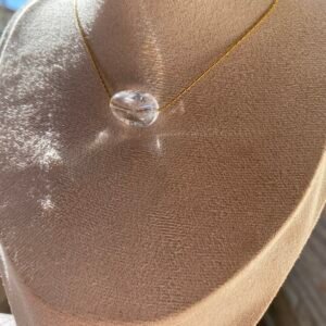 سنسال كريستال صافي وفضة مطلية ذهب عيار 14