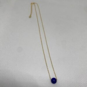 سنسال حجر لابيس لازولي وفضة أصلية مطلية بالذهب