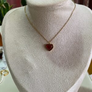 سنسال كارنيليان (حجر الشغف) وستانلس مطلي ذهب