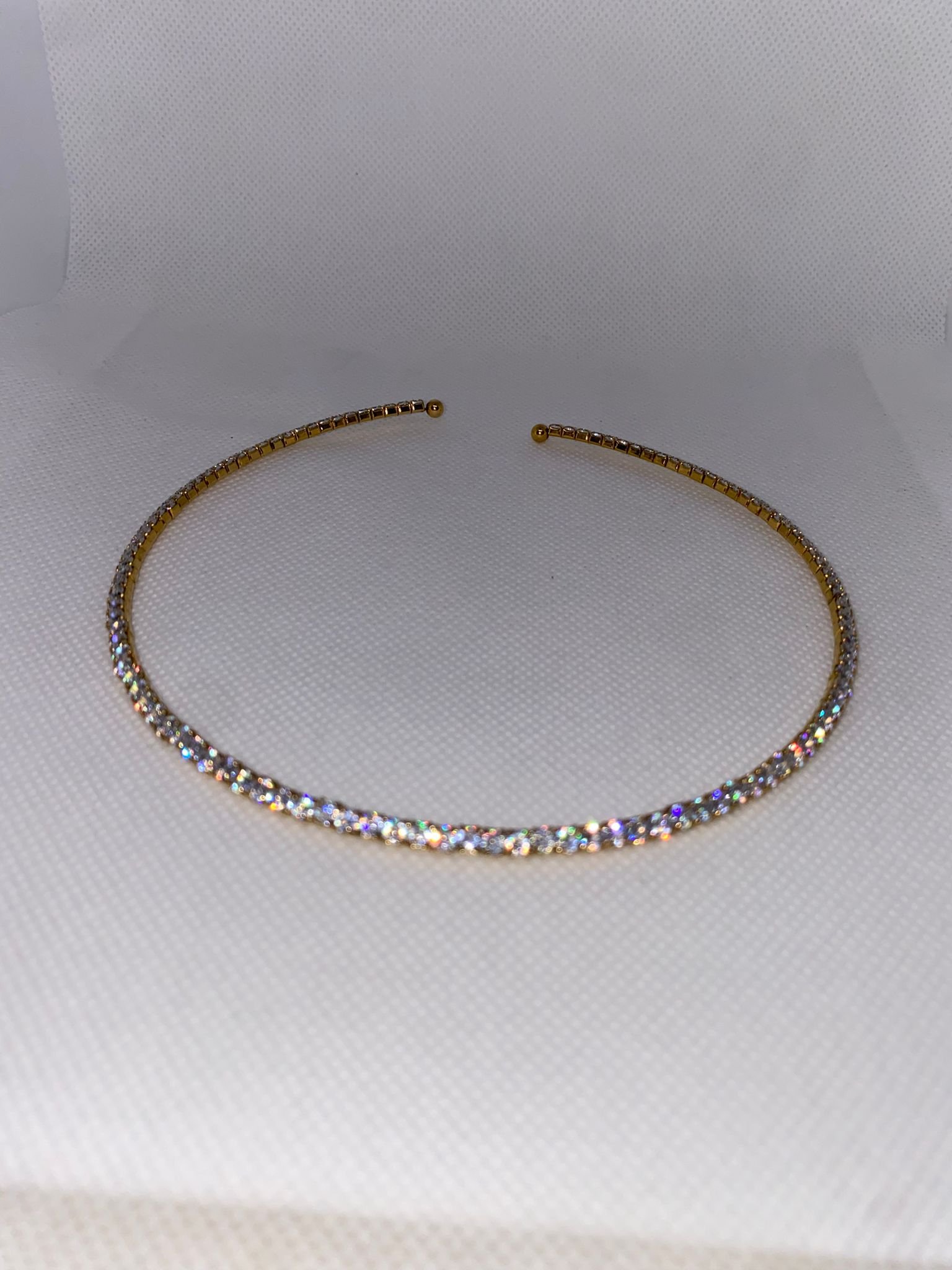 عقد ع قد الرقبة زركون وستانلس مطلي ذهب