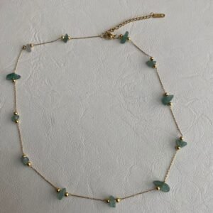 سنسال حجر أفنتورين (حجر الفرص والتقدم) وستانلس مطلي ذهب