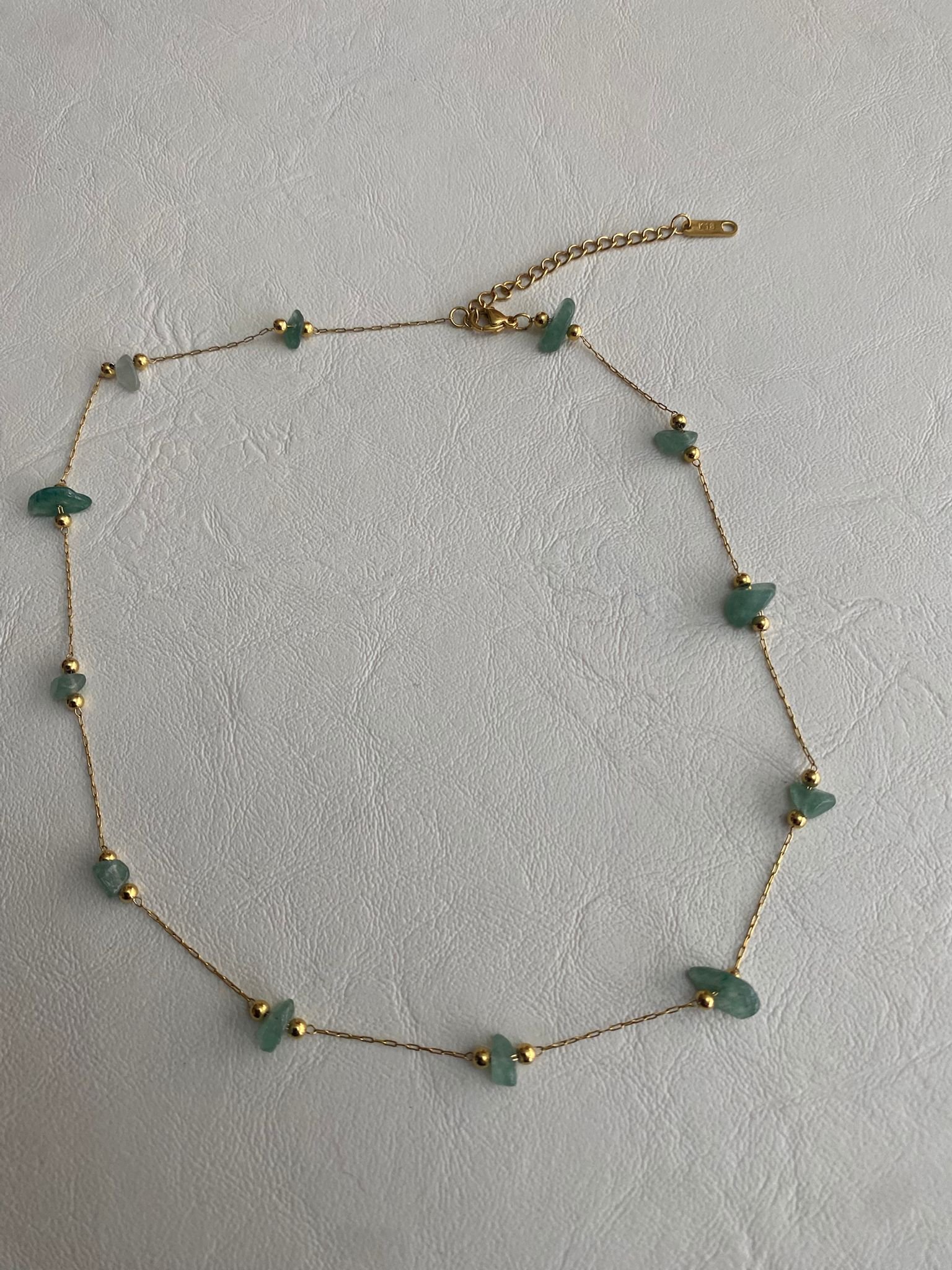 سنسال حجر أفنتورين (حجر الفرص والتقدم) وستانلس مطلي ذهب