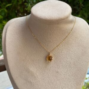 سنسال سترين (حجر الثراء) وفضة اصلية مطلية ذهب