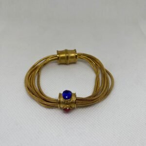 اسوارة ستانلس مطلية بالذهب وزركون