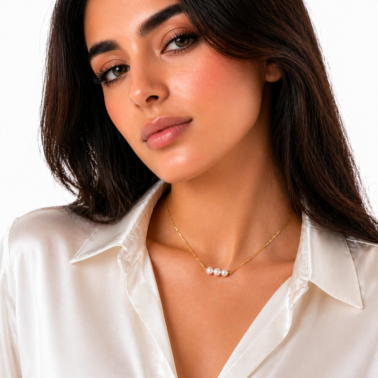 سنسال (ملهمة) لؤلؤ وفضة مطلية ذهب