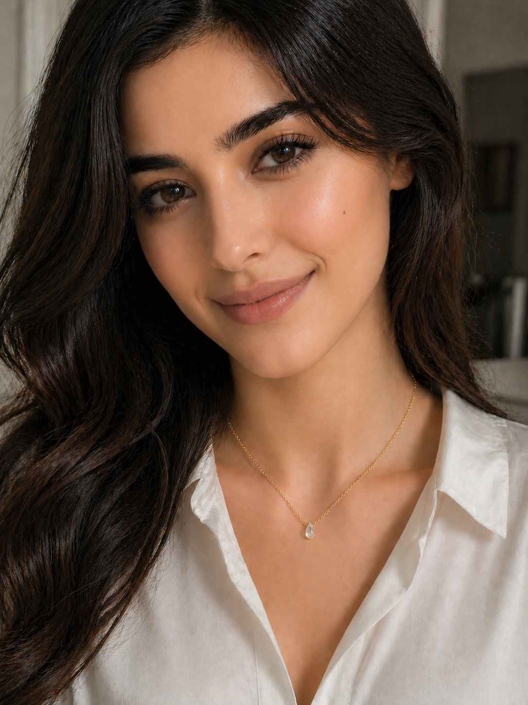 سنسال لونا (حجر القمر) مطلي بالذهب